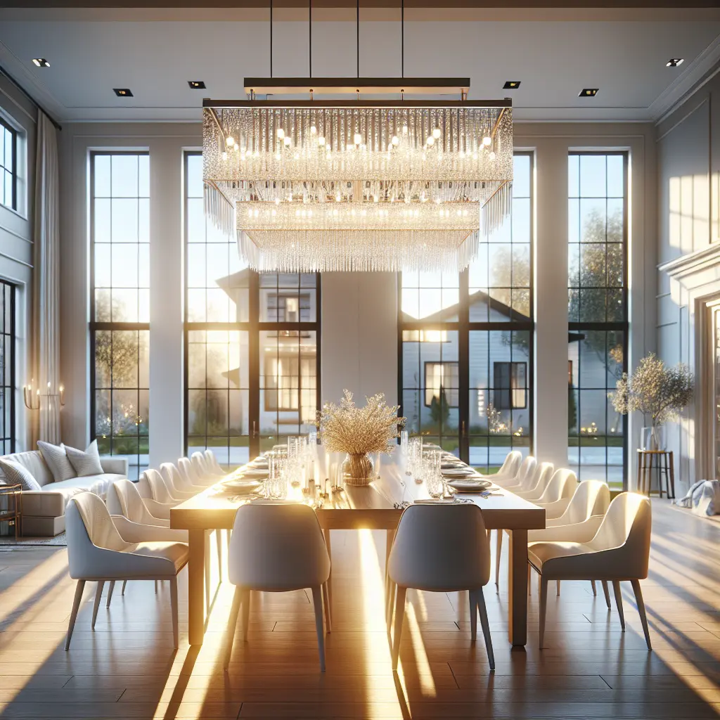 rectangular chandelier dining room - Enhancing Your Dining Room with a Rectangular Chandelier - rectangular chandelier dining room
